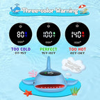 TKY Baby Bath Thermometer with Floating Toys - Digital Water & Room Temperature Monitor, Rechargeable Thermometer with Alerts for Newborn Bath Essentials, Infant Safety