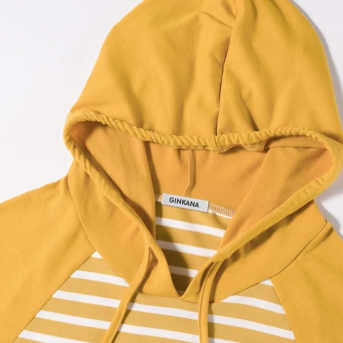 GINKANA Women's Nursing Hoodie Sweatshirt Long Sleeves Breastfeeding Maternity Tops Casual Clothes