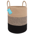 OrganiHaus Brown Woven Baskets for Storage 15x18, Boho Blanket Basket for Living Room, Toy Basket Storage for Kids, Baby Laundry Hamper, Large Storage Basket for Clothes, Basket for Blankets