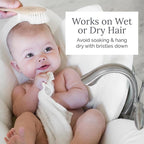 Natemia Soft Bristle Baby Hair Brush Set - 2 Pack Wooden Brushes for Newborns, Toddlers, and Baby Registry Gift