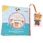 Teddy Bear Baby Toy Cloth Crinkle Books for Babies Infant Toddler, Soft Toys 0-6-12 Months Activity Tummy Time Mirror Toy, Gifts for Boys Girls Baby Shower, 1-2-3 Years Old-Morning