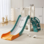 Toddler Slide Baby Slide for Toddlers Kids with Basketball Hoop Telescope Indoor Outdoor Slide Playset Playground