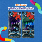 Tangle Palm Metallic 2-Pack Aqua Blue and Plum Purple - Big Tangle for Hands - Desk Toy for Adults Boys Girls