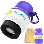 Solar Buddies Bag Bundle & Carabina Clip - Full Purple - Refillable Roll on Sponge Sunscreen, Suncream & Lotion Applicator For Kids, Adults & Families - Holds 3.4fl oz, Perfect Size for Travel