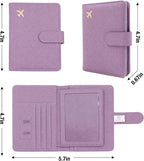 Melsbrinna Rfid Passport Holder for Travel women/Men, Cute Passport Wallet Rfid Blocking Card Slots, Rfid Passport Cover/CaseTravel Wallet, Passport Book Holder (1, Purple1)