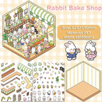 5 Set 3D Scene Stickers DIY 3D House Stickers -Fun DIY Stickers Scene Make Your Own clothing store Shop Amusement park for Adult Kids-Make Your Own Stickers-Cute Cartoon Sticker Scenes for Adults Kids