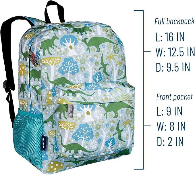 Wildkin 16-inch Kids Backpack – Durable, Padded & Spacious School Bag for Boys & Girls - Dinomite Dinosaurs
