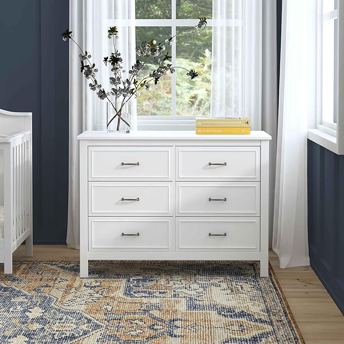 DaVinci Charlie 6-Drawer Double Dresser in White