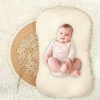 Hooyax Muslin Baby Lounger Cover 2 Pack, Soft and Breathable Newborn Lounger, Adorable Slipcover for Boys & Girls (Brown, Wheat)