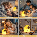 Cute Capybara Night Light, LED Squishy Novelty Animal Night Lamp,2 Levels Dimmable/Timer Nursery Nightlight for Kids, Rechargeable Touch Bedside Lamp, Bedroom/Dorm Decor, Baby Boys Girls Gifts