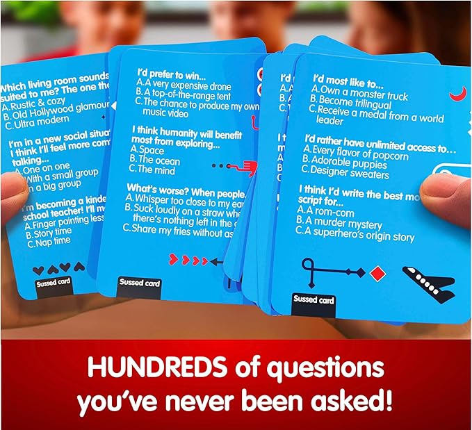 SUSSED The Wacky ‘What Would You Do’ Card Game - Social Fun for Teens, Boys, Girls for Kids Ages 10+ & Adults - Blue Pack