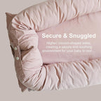 Deluxe Infant Lounger, Baby Nest Cover for Baby Girls & Boys, Newborn Essentials for Baby 0-12 Months, 100% Cotton (DustyRose)