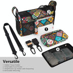 TOPDesign Universal Baby Stroller Organizer, Stroller Caddy with Detachable Mesh Bag & Heightened Insulated Cup Holders & Non-Slip Secure Hooks Accessories, Fits Most Strollers (Yoga)