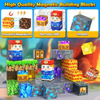 Soyee Magnetic Blocks Travel Toys with Metal Tin Travel Essentials STEM Learning Outdoor Building Kids Toddler Toys & Birthday Gifts for Boys Girls Ages 3+