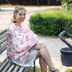 Rquite All-in-1 Car Seat Cover Baby, Carseat Covers for Girl Boy, Stretchy Soft Infant Car Seat Cover, Multi-use Baby Carrier Cover, Car Seat Canopy, Stroller Sun Shade, Nursing Breastfeeding Cover