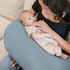 Konssy 2-Pack Muslin Nursing Pillow Covers, Soft & Adorable Nursing Covers for Breastfeeding Pillows, Slipcovers for Newborn Boys & Girls(Blue, Star)