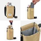 BLACK + BLUM Insulated Bottle Bag - For Adults and Kids - Made with Recycled PET and BPA Free - Bottle Bag for On The Go, Clay