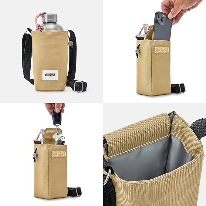 BLACK + BLUM Insulated Bottle Bag - For Adults and Kids - Made with Recycled PET and BPA Free - Bottle Bag for On The Go, Clay