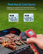 Wintact Infrared Thermometer Temperature Gun -58℉ to 1094℉, Digital IR Heat Surface Temp Gun, Non-Contact Laser Thermal Gun for Cooking Food, BBQ, Pizza Oven, Grill, Griddle Accessories