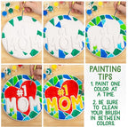 Creative Roots Paint Your Own #1 MOM Stepping Stone, Craft Kits for Kids, Ceramics to Paint, Ages 6+