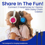 Puro Sound Labs BT2200 Plus Kids Bluetooth Headphones – Volume-Limiting 85dB, Studio-Grade Audio, Over-Ear & Comfy Design, 20-Hour Battery Life, Easy to Connect Wireless Headphones for Kids, Blue