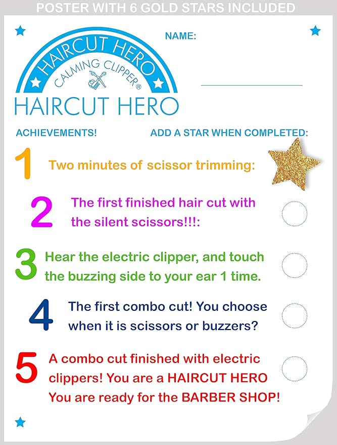 Haircut Hero Sensory Development Program with The Quiet Clipper, Step by Step to Peace at The Barber Shop