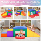SURPCOS Foam Climbing Blocks for Toddlers - Soft Play Set for Toddlers 1-3 - Climbing Toys - Baby Climbing Gym - Great for All Ages (6 Pc Colorful Soft Play Area Set)