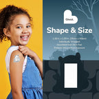 BioSwiss Bandages, Halloween Ghost Shaped Self Adhesive Bandage, Latex Free Sterile Wound Care, Fun First Aid Kit Supplies for Kids, 50 Count