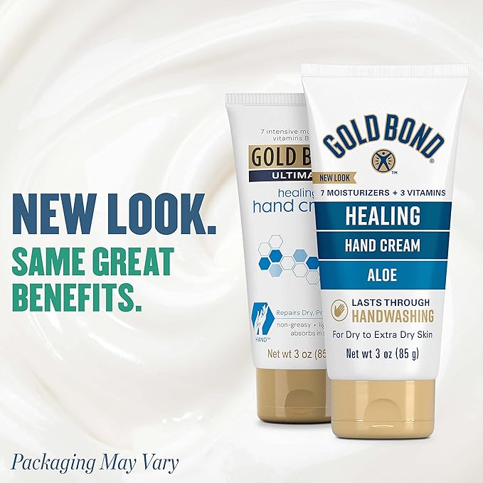 Gold Bond Age Renew Crepe Corrector Body Lotion, Replenishing & Smoothing Formula, 14 oz. & Healing Hand Cream, 3 oz., With Aloe, Moisture That Lasts Through Handwashing