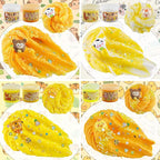 LAWOHO 6 Packs Gradient Yellow Slime Kit - Clear, Butter, Cloud Slimes, Fluffy Slimes for Kids with Charms & Animal Add-ins, Party Favors for Girls & Boys, 360ml Non Stick Slime Making Kit for Kids