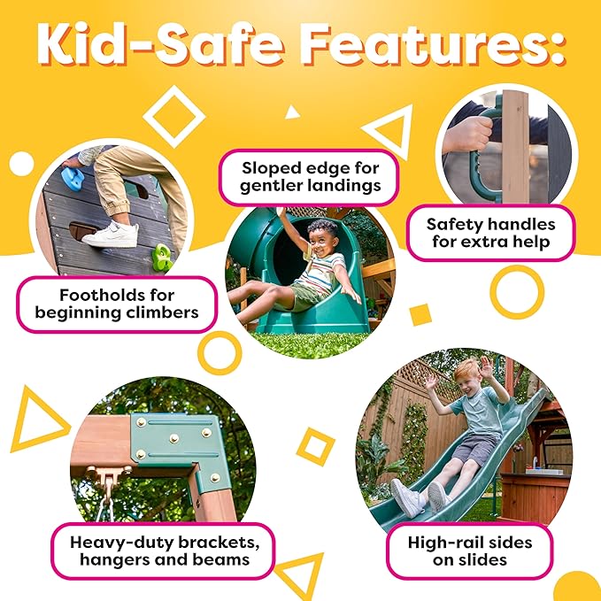 KidKraft Appleton Wooden Swing Set, (Amazon Exclusive)