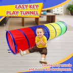 NARMAY® Play Tunnel Easy Key Pop Up Tunnel for Kids Indoor/Outdoor Crawl - 19 Dia. x 72 inch