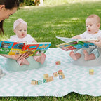 Bumbo Baby Infant Soft Foam Comfortable Support Wide Floor Seat with 3 Point Adjustable Harness for Ages 3 to 12 Months, Hemlock