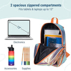 Wildkin 15-inch Kids Backpack – Durable, Padded, Adjustable for School & Travel - Orange Shimmer