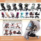 Bemece Stroller Rain Cover Universal Stroller, Travel Weather Shield Windproof and Waterproof Protect from Dust and Snow