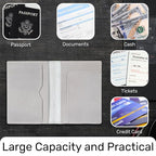 HIFA Leather Passport Holder, Handmade Passport Cover with Card and Ticket Slot - Genuine Leather, Elegant Design, Easy Access - Passport Case, Passport Wallet, Passport Holder