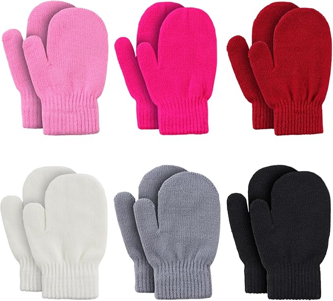 Baby Winter Mittens Toddler Stretch Knit Gloves Magic Warm Glove for Baby Boys Girls