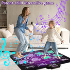 Kids Dance Mat Toys - 2-Player Dance Pad Gifts for Girls Boys Toddlers 3 4 5 6 7 8 9 + Year Old Electronic Dancing Mat Floor Games Toy with Music Light Christmas Birthday Gift (Purple)