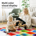 Art3d Liquid Fusion Activity Play Mat for Kids, Pack of 9 Tiles 12" X 12", Multi-Color