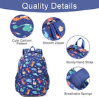 CLUCI Kids Backpack for Boys Bookbags Preschool Toddler Daycare School Bag Elementary Kindergarten Lightweight Waterproof Bluey Backpack Dinosaurs