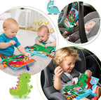 2 PCS High Contrast Crinkle Baby Books 0-6 Months Interactive Sensory Baby Toys 9-12 Month Montessori Activities Touch Feel Infant Book 0-3-6 Month Car Seat Travel Essentials Newborn Development Gift