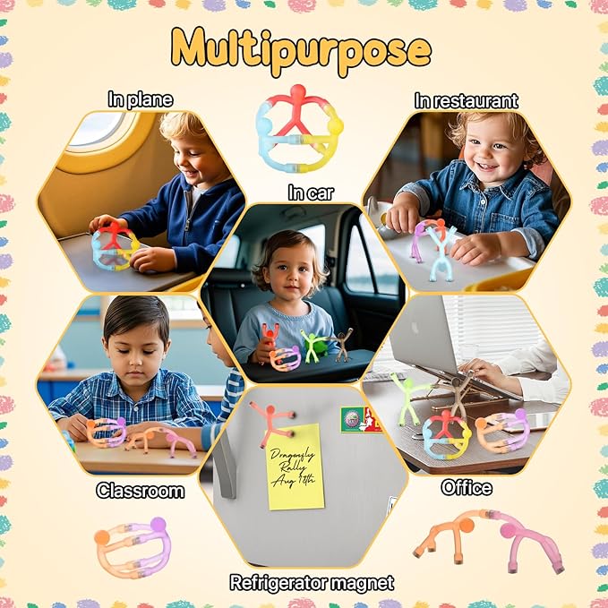 Magnetic Travel Toys for Toddlers Kids 10PCS, Airplane Car Travel Activities Essential, Fidget Toys Road Trip ‌Sensory Toy, Fidgets for Classroom Toys for 3 4 5 6 7 8 Year Old, Gifts for Boys Girls