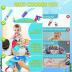 Montessori Cloth Fishing Game Toy for Kids, 23PCS Stacking Cups with Numbers Counting, Color Sorting & Shape Learning, Toddler Educational Toys for Babies, Birthday Easter Gift for Boys Girls