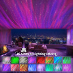 ENOKIK Northern Light Projector, Aurora Star Projector Built-in Bluetooth Speaker, White Noise Machine for Kids Adults, Galaxy Light for Bedroom/Ceiling/Party/Gift (White)