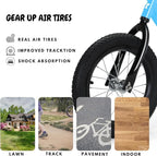 14 Inch Balance Bike for Kids 3-7 Year Old, Kids Bike with No Pedals, Air Rubber Tires, Adjustable Height, Pedalless Kids Bicycle for Boys, Girls