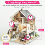 1080p Smart AI 2 Camera Video Baby Monitor,WiFi Switch,2.8" inch Display or WiFi Remote Access,Night Vision,1500ft Long Range,2-Way Talk,Sound Alert,Temperature Sensor,Lullabies Feeding Remind