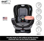 Travel Tray Oval USA Made Extend Your Current Cup Holder to Hold Your Cup Plus A Tray for Snacks, Toys and Accessories. Use in a Car Seat, Booster, Stroller, Golf Cart, Outdoor Chair, (Peach)