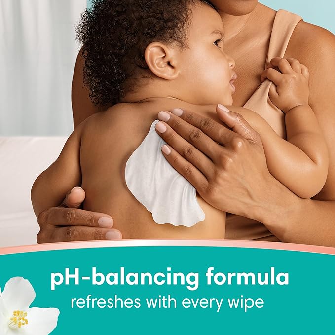 Pampers Wipes, Clean & Calm, Cotton Blossom Scent, 336 Wipes Total (6X Pop-Top Packs)