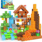 100pcs Magnetic Blocks - Build Mine Magnet World Game Adventure Set STEM Building Toys for Kids 3+ Years Old 1” Magnetic Cubes for Boys Toddler Boy Gifts Toys for Ages 3-5 5-7 8-12