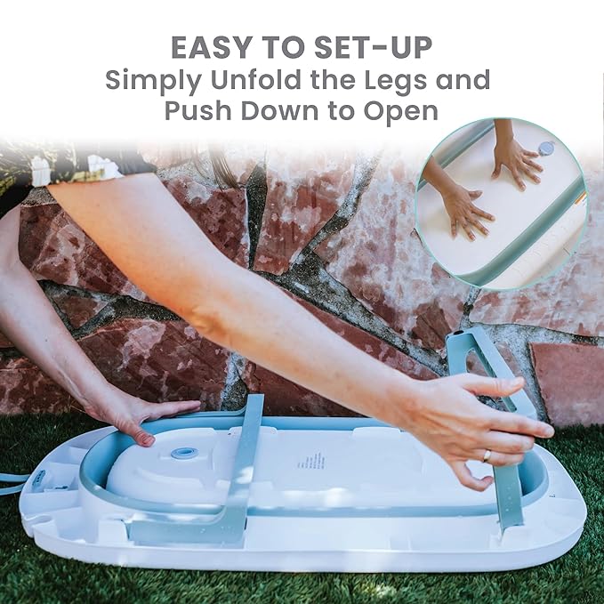 Lulyboo Collapsible Baby Bathtub - Lightweight Newborn Bathtub - Easy to Store Baby Tub for 0 to 12 Months - Foldable Toddler Infant Bath tub - Sensitive Plug Water Temperature - Baby Registry Search